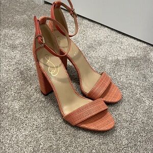 NWOT Sam Edelman Elegant Coral High Heel Sandals size 9